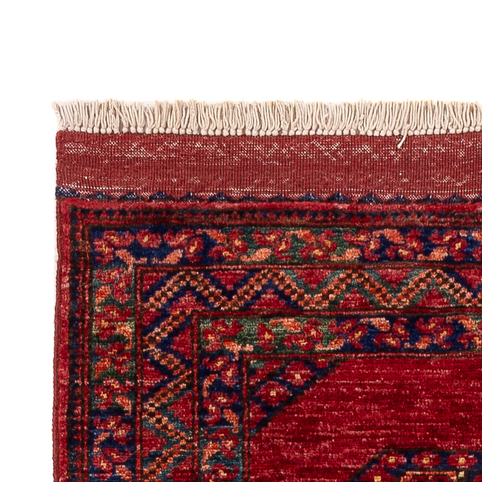 Loper Afghaans tapijt - Kunduz - 237 x 83 cm - rood