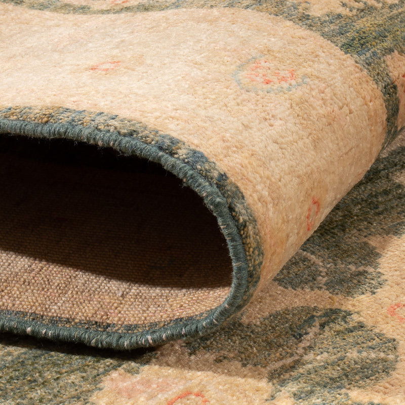 Loper Ziegler tapijt - 297 x 89 cm - olijfgroen