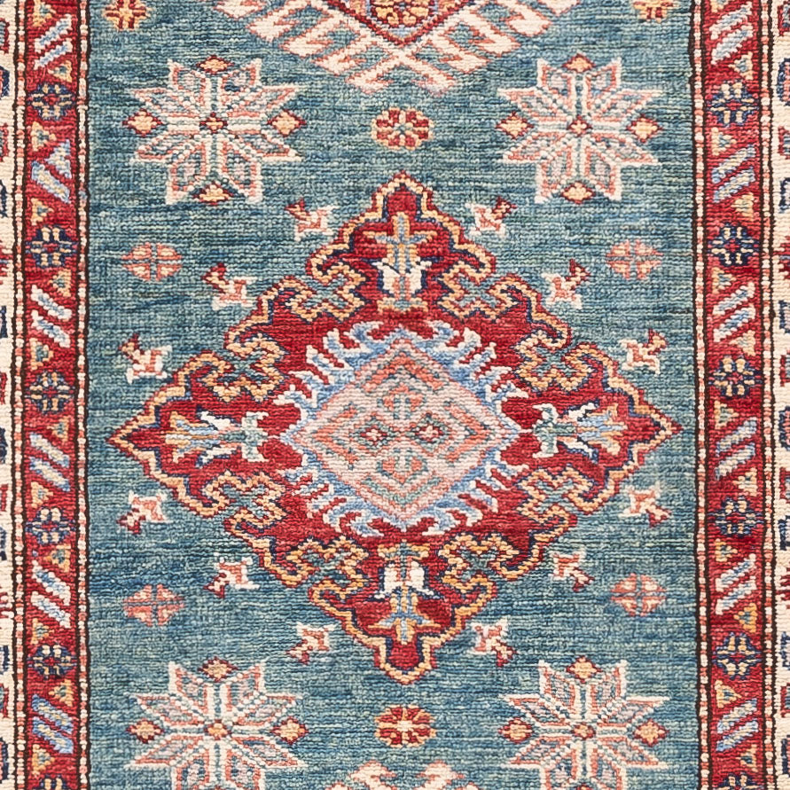 Loper Ziegler Tapijt - Kazak - 247 x 75 cm - donkerblauw
