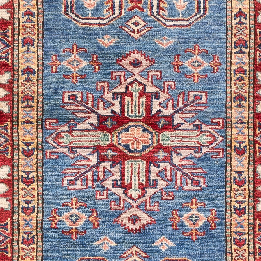 Loper Ziegler Tapijt - Kazak - 242 x 73 cm - blauw