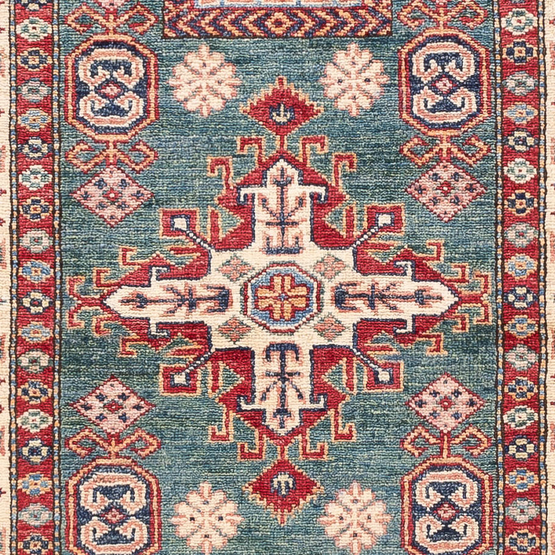 Loper Ziegler Tapijt - Kazak - 253 x 79 cm - donkergroen