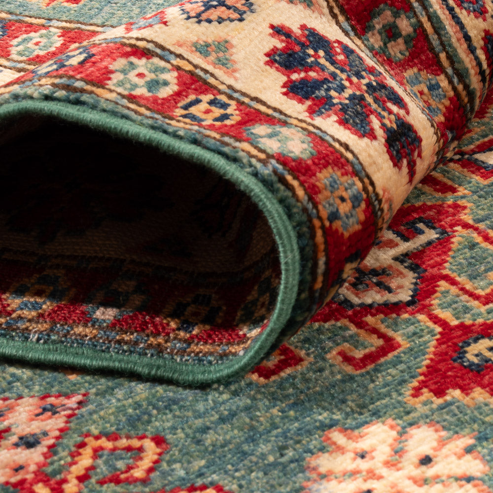 Loper Ziegler Tapijt - Kazak - 253 x 79 cm - donkergroen