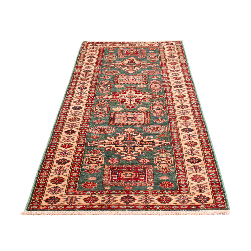 Loper Ziegler Tapijt - Kazak - 253 x 79 cm - donkergroen