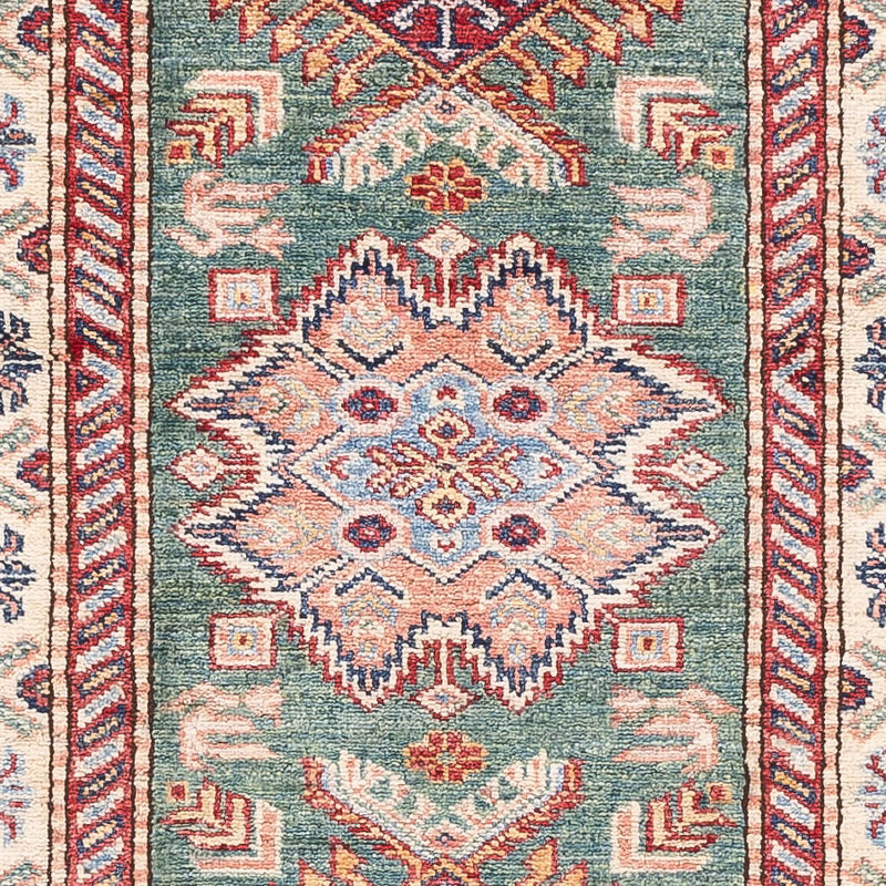 Loper Ziegler Tapijt - Kazak - 248 x 75 cm - donkergroen