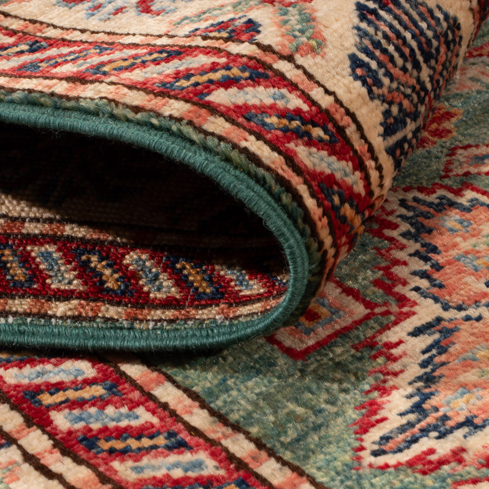 Loper Ziegler Tapijt - Kazak - 248 x 75 cm - donkergroen