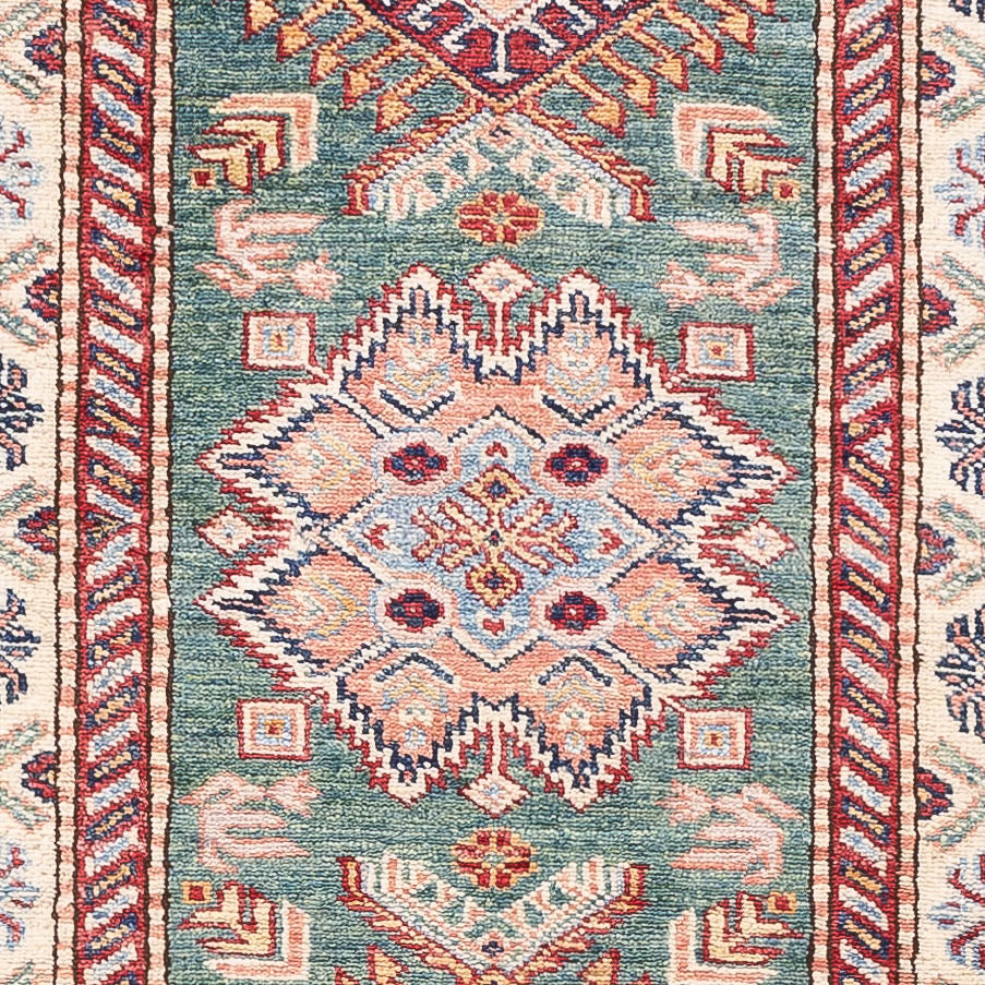 Loper Ziegler Tapijt - Kazak - 248 x 73 cm - donkergroen