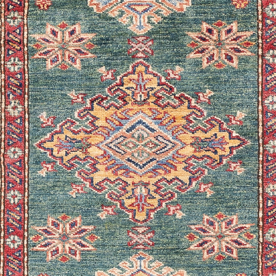 Loper Ziegler Tapijt - Kazak - 242 x 78 cm - groen