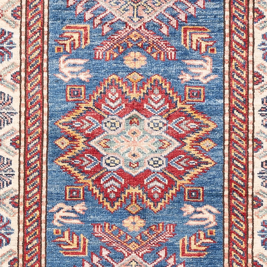 Loper Ziegler Tapijt - Kazak - 246 x 75 cm - blauw