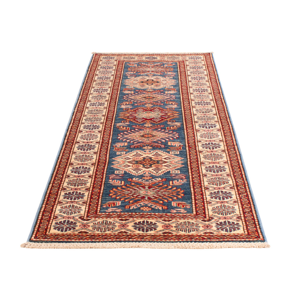 Loper Ziegler Tapijt - Kazak - 246 x 75 cm - blauw