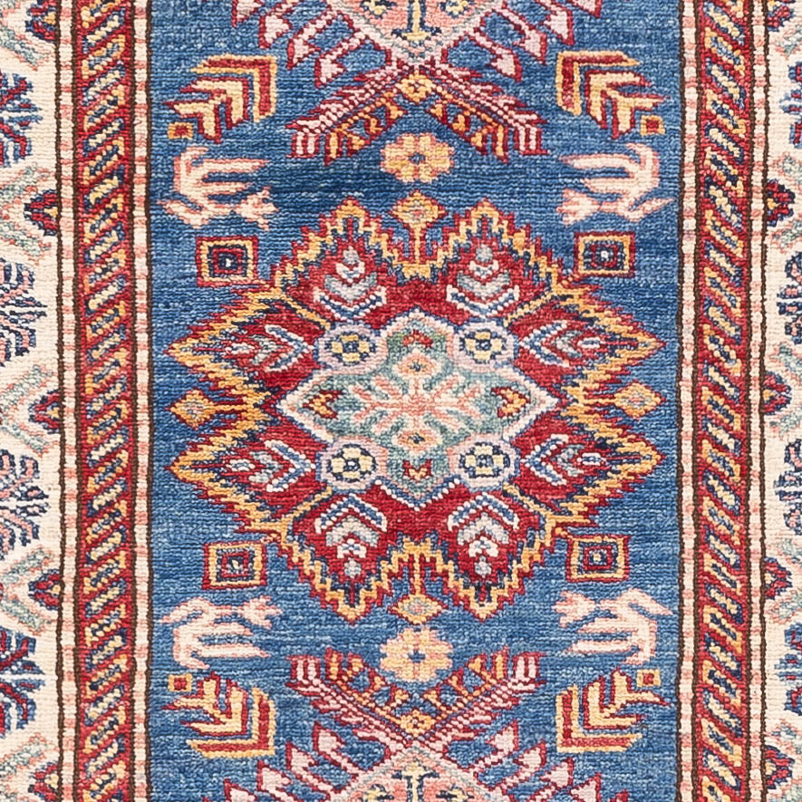 Loper Ziegler Tapijt - Kazak - 247 x 73 cm - blauw