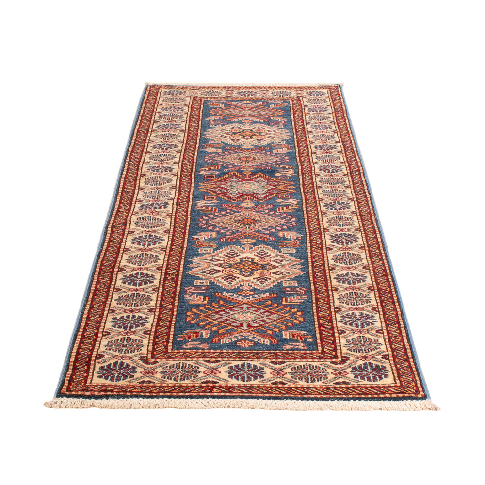 Loper Ziegler Tapijt - Kazak - 247 x 73 cm - blauw
