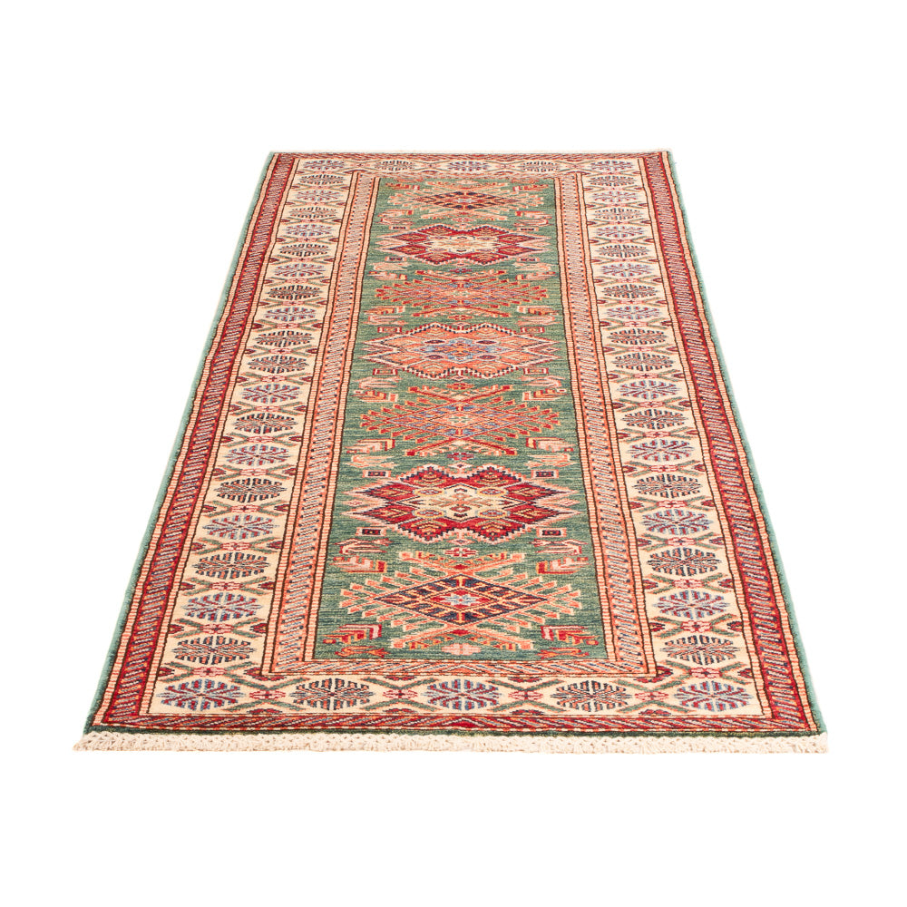 Loper Ziegler Tapijt - Kazak - 244 x 75 cm - lichtgroen