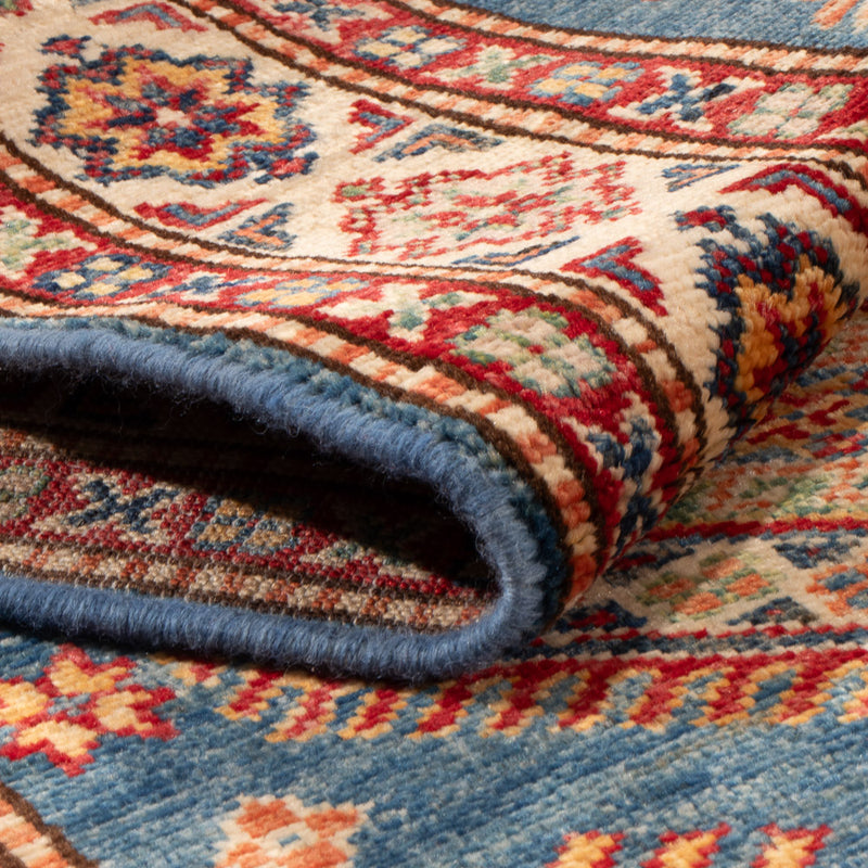 Loper Ziegler Tapijt - Kazak - 252 x 75 cm - blauw