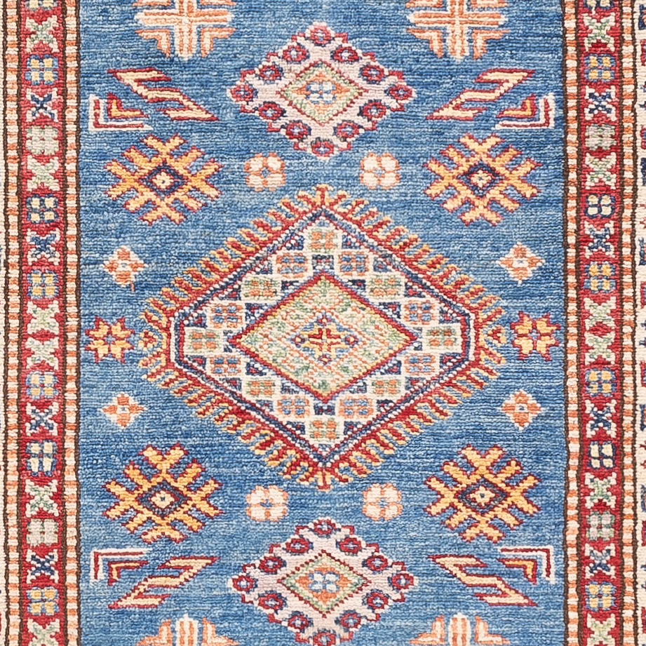 Loper Ziegler Tapijt - Kazak - 254 x 77 cm - blauw