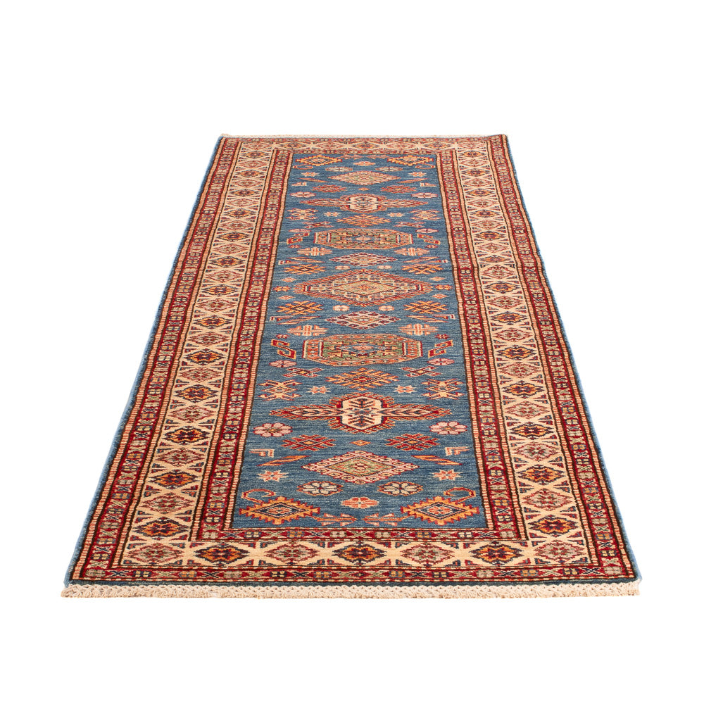 Loper Ziegler Tapijt - Kazak - 254 x 77 cm - blauw