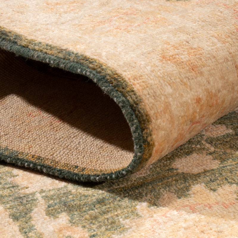 Loper Ziegler tapijt - 297 x 85 cm - olijfgroen