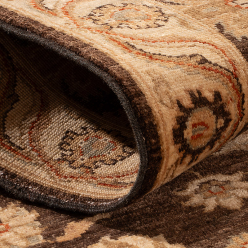 Loper Ziegler tapijt - 305 x 75 cm - donker beige