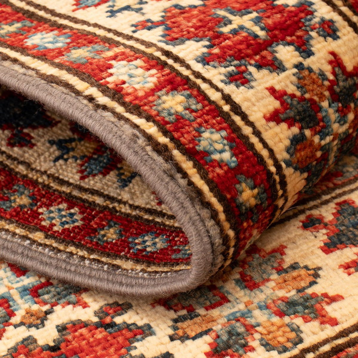 Ziegler Tapijt - Kazak - Koninklijke - 94 x 58 cm - donker beige