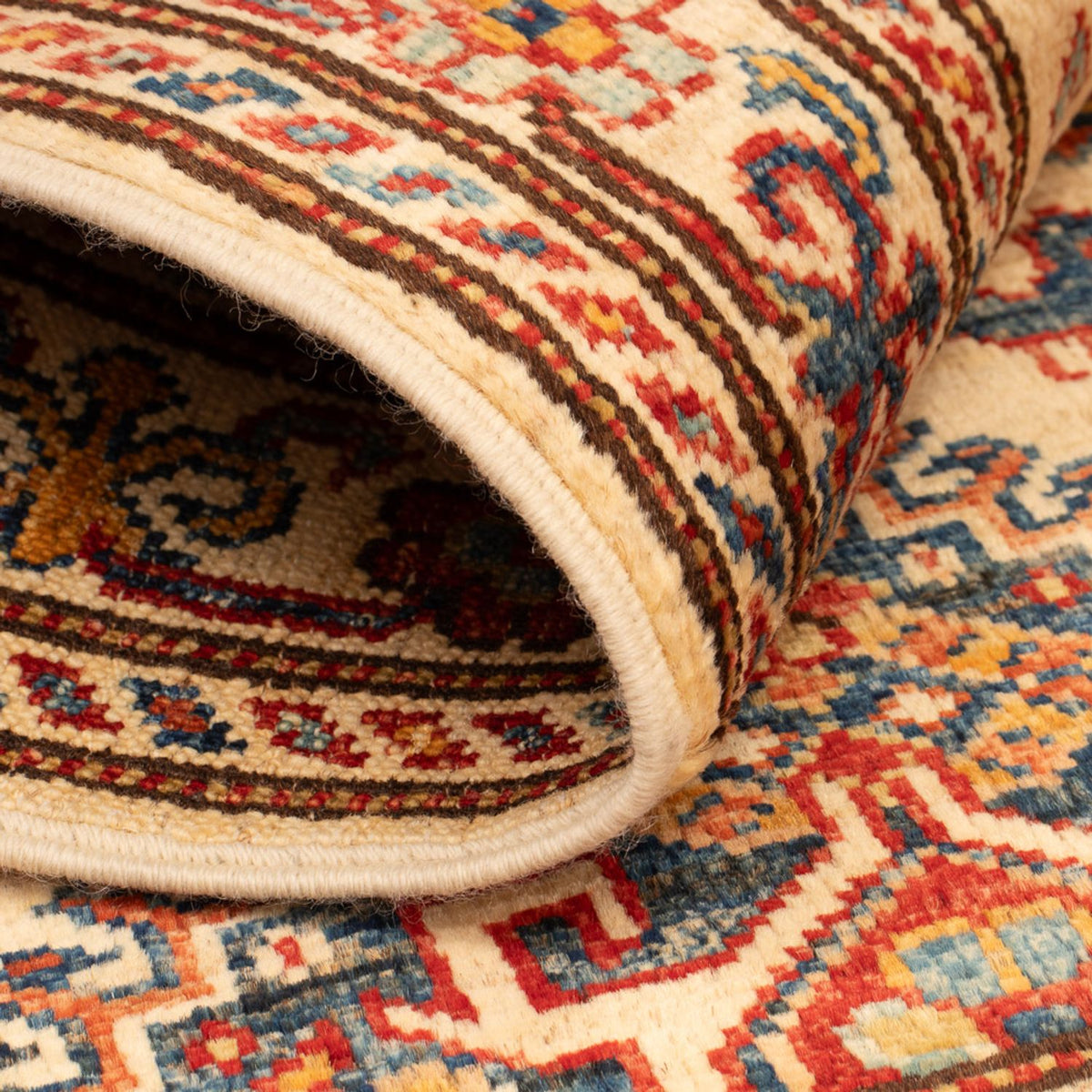 Ziegler Tapijt - Kazak - Koninklijke - 93 x 57 cm - licht beige