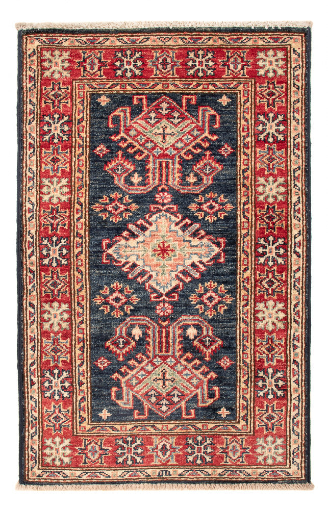 Ziegler Tapijt - Kazak - Koninklijke - 90 x 58 cm - donkerblauw