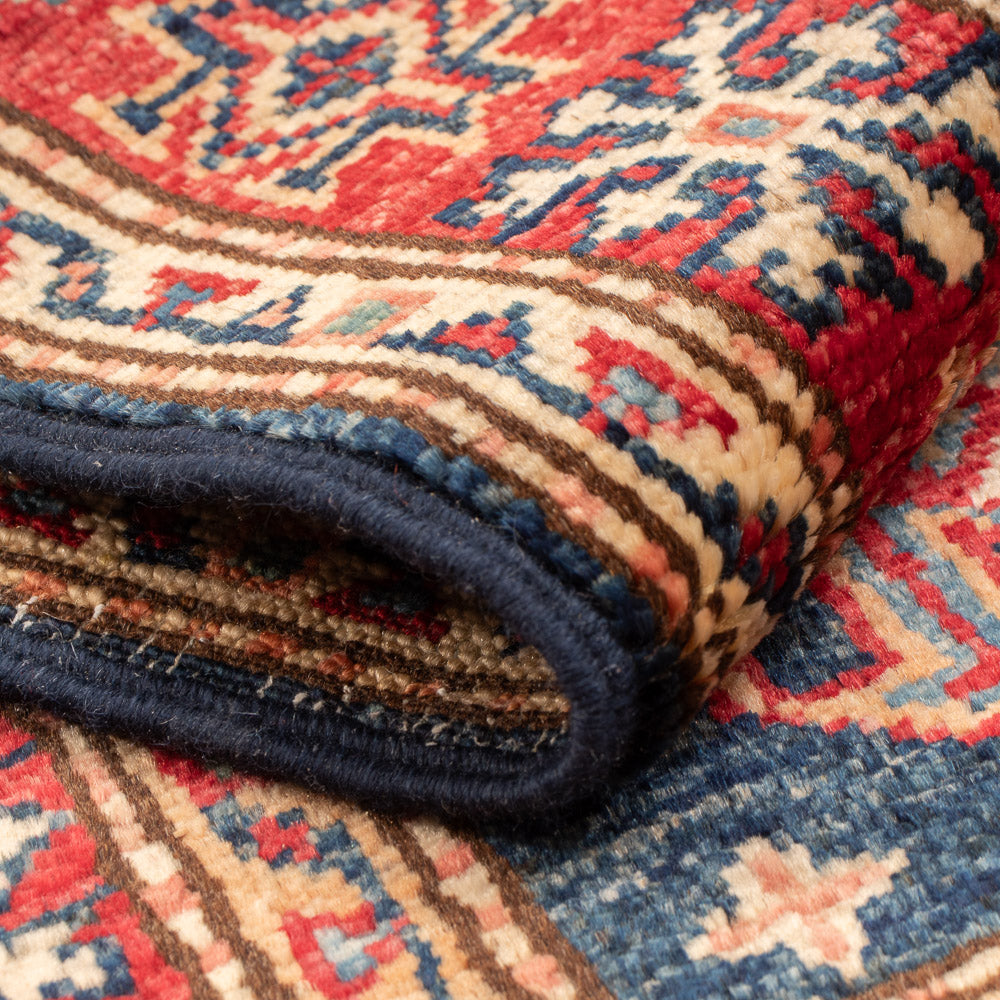 Ziegler Tapijt - Kazak - Koninklijke - 90 x 58 cm - donkerblauw