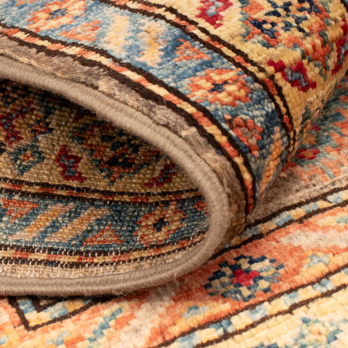 Ziegler Tapijt - Kazak - Koninklijke - 91 x 60 cm - olijfgroen