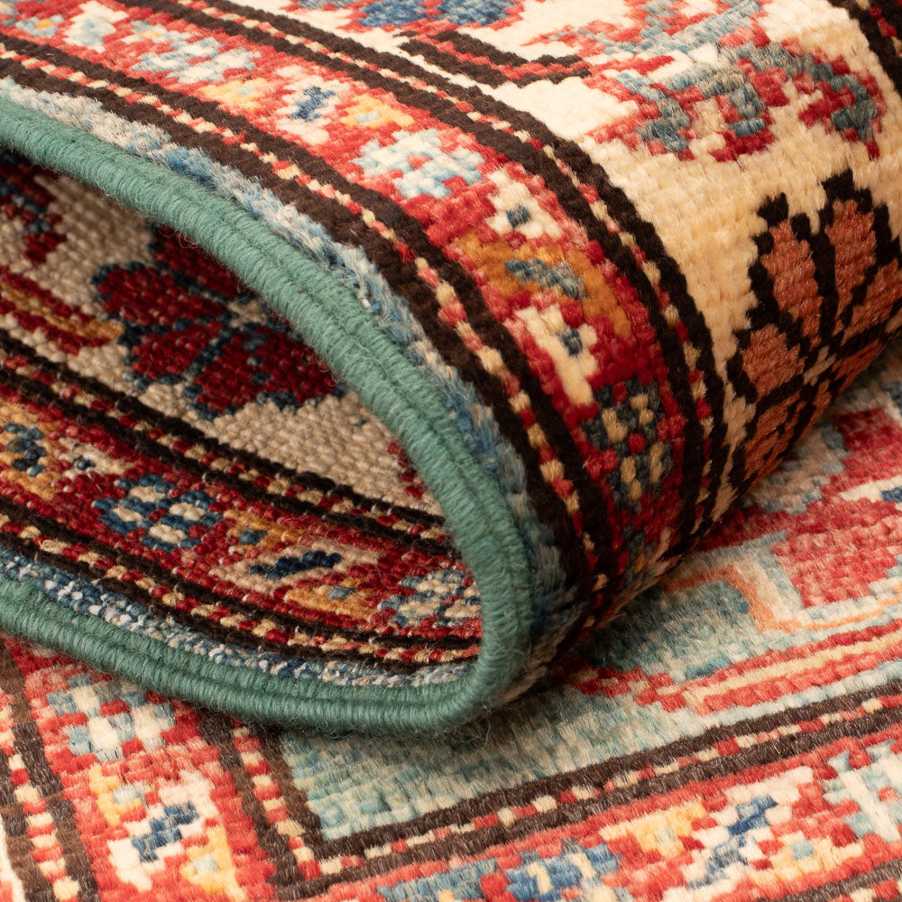 Ziegler Tapijt - Kazak - Koninklijke - 91 x 59 cm - lichtgroen