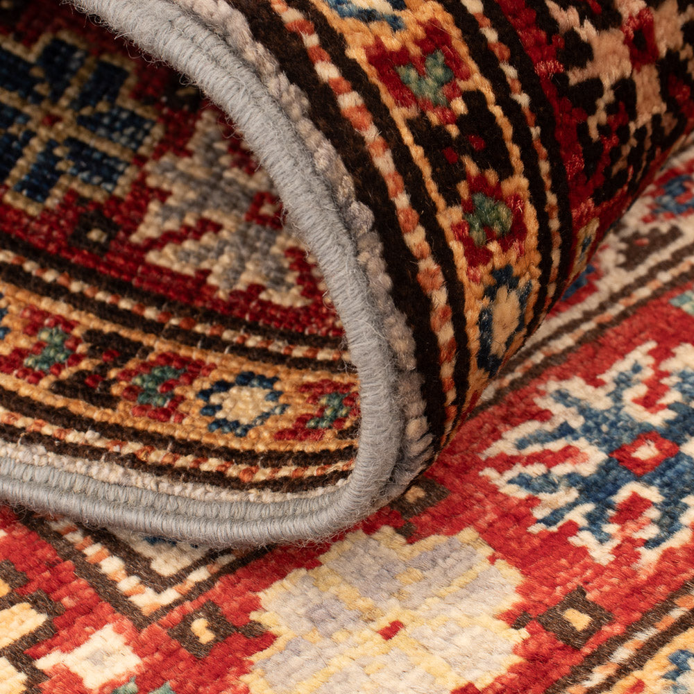 Ziegler Tapijt - Kazak - Koninklijke - 92 x 64 cm - lichtgrijs