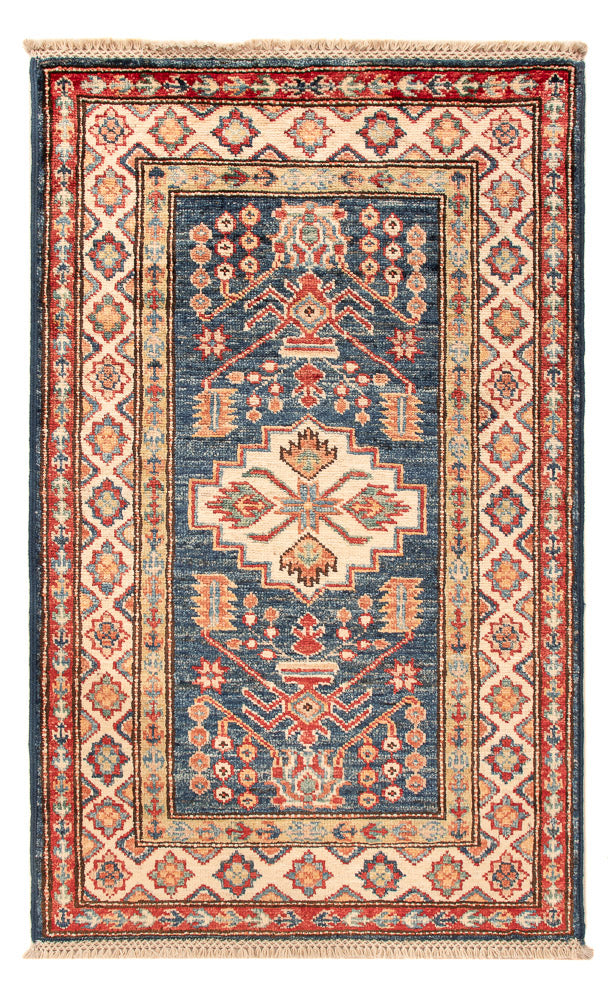 Ziegler Tapijt - Kazak - Koninklijke - 95 x 58 cm - benzine blauw
