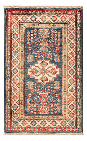Ziegler Tapijt - Kazak - Koninklijke - 95 x 58 cm - benzine blauw