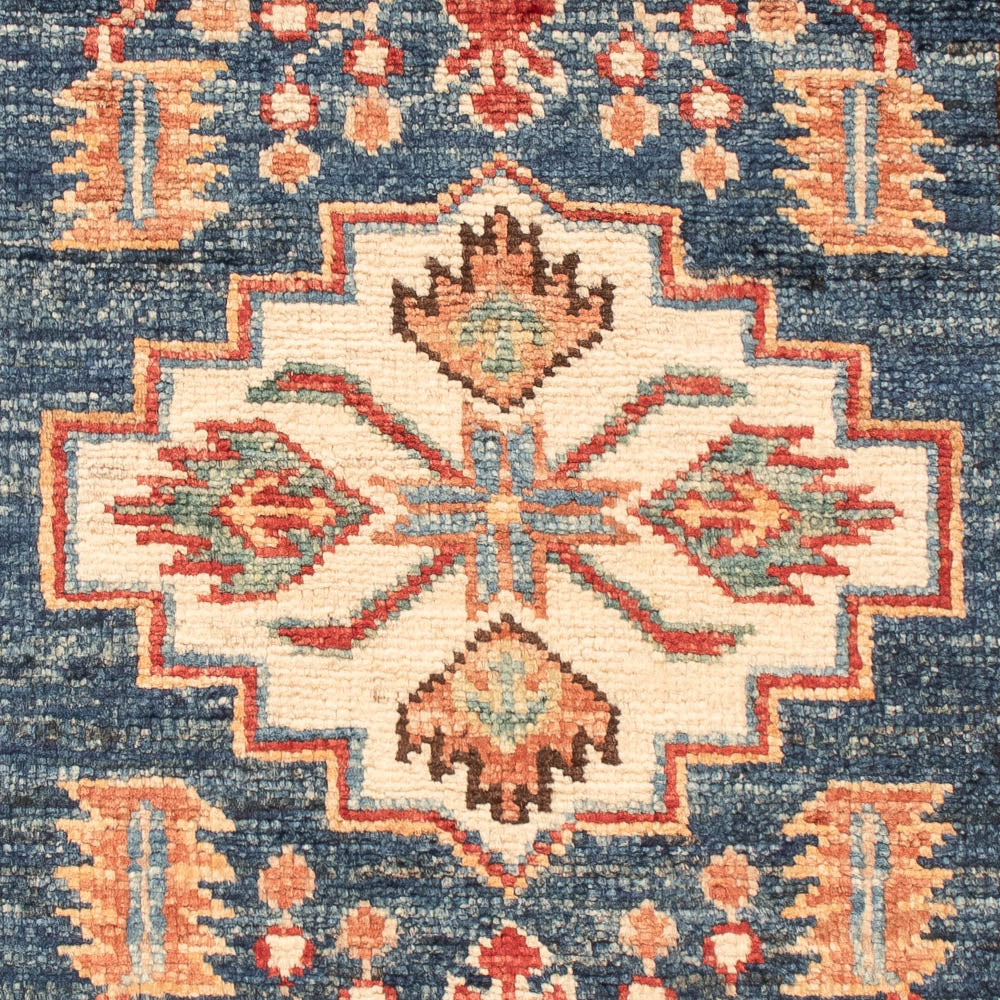 Ziegler Tapijt - Kazak - Koninklijke - 95 x 58 cm - benzine blauw