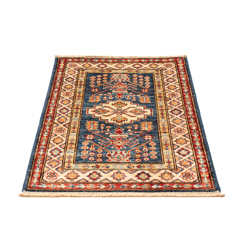 Ziegler Tapijt - Kazak - Koninklijke - 95 x 58 cm - benzine blauw