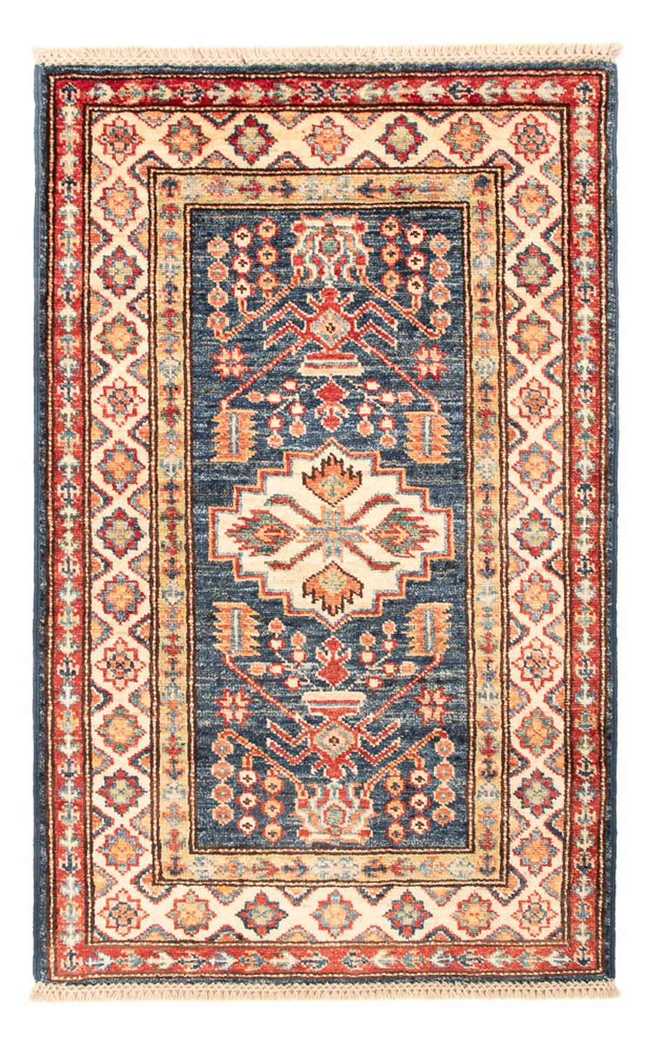 Ziegler Tapijt - Kazak - Koninklijke - 95 x 60 cm - benzine blauw