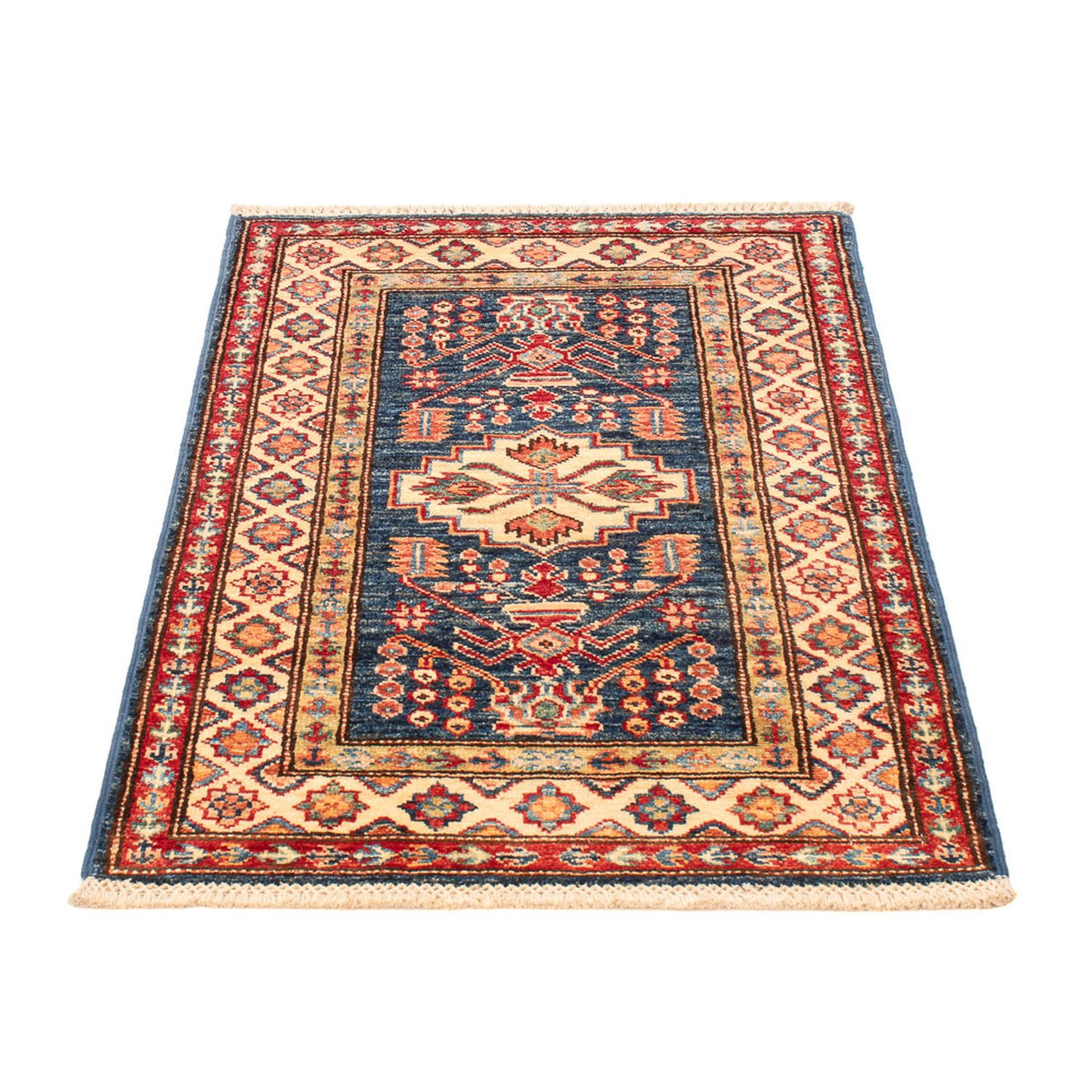 Ziegler Tapijt - Kazak - Koninklijke - 95 x 60 cm - benzine blauw