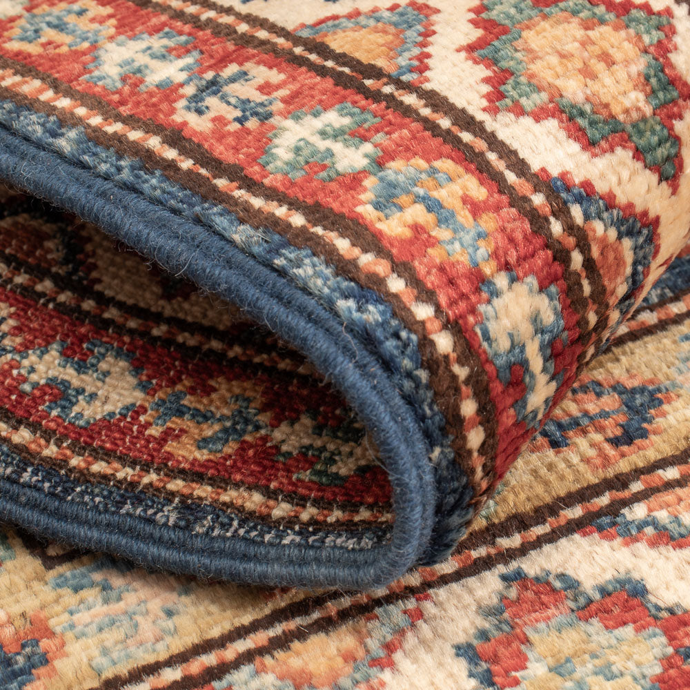 Ziegler Tapijt - Kazak - Koninklijke - 95 x 62 cm - benzine blauw