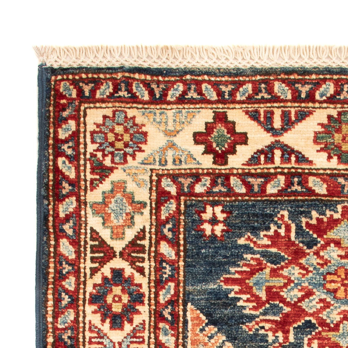 Ziegler Tapijt - Kazak - Koninklijke - 90 x 60 cm - benzine blauw