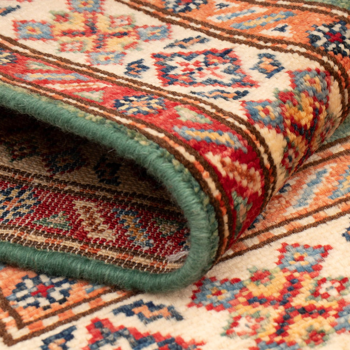 Ziegler Tapijt - Kazak - Koninklijke - 95 x 59 cm - groen