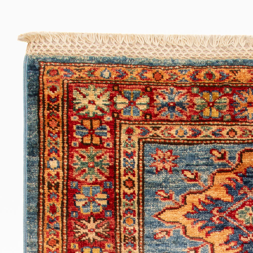 Ziegler Tapijt - Kazak - Koninklijke - 84 x 60 cm - blauw