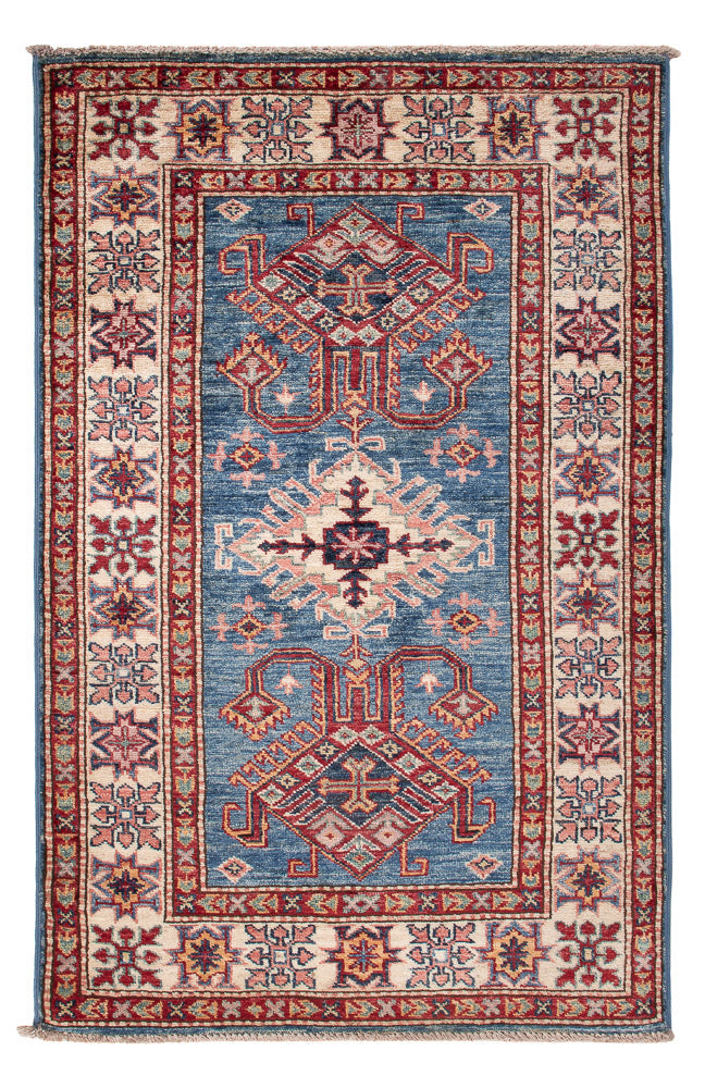 Ziegler Tapijt - Kazak - Koninklijke - 125 x 83 cm - blauw
