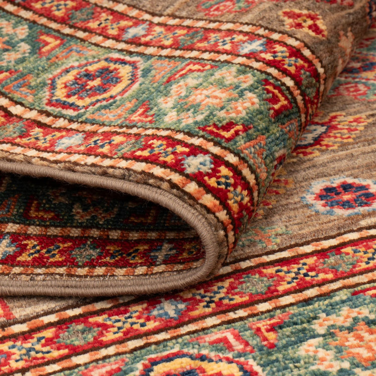 Ziegler Tapijt - Kazak - Koninklijke - 120 x 77 cm - donkerbruin