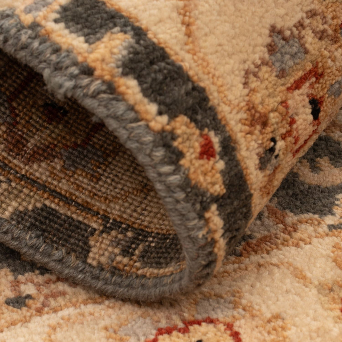 Ziegler tapijt - 90 x 60 cm - zwart en wit