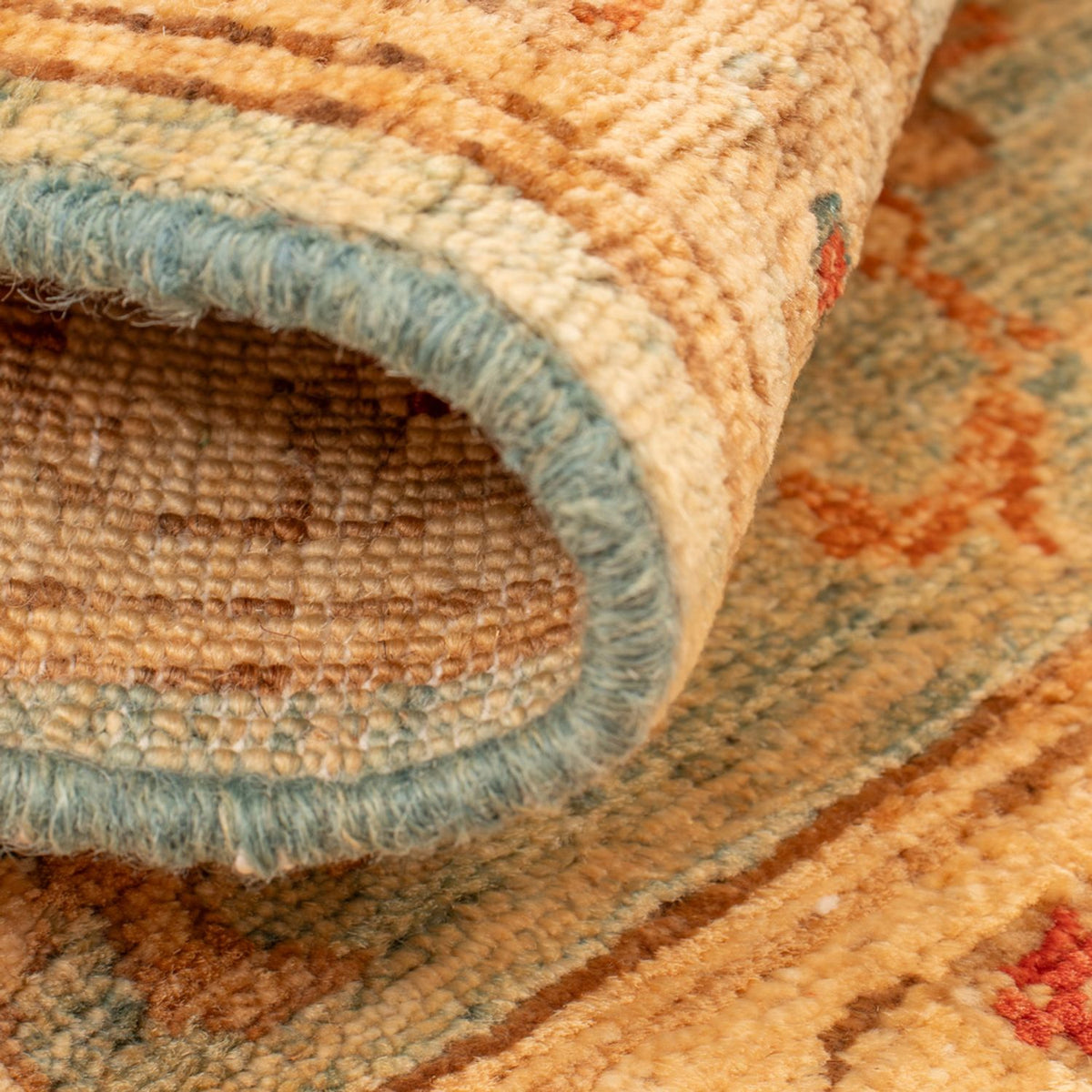 Ziegler tapijt - 64 x 48 cm - turkoois