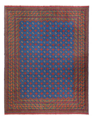 Afghan Teppich - Filpa - 392 x 300 cm - blau