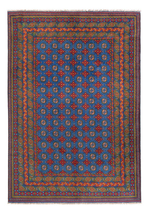 Afghan Teppich - Filpa - 296 x 203 cm - blau