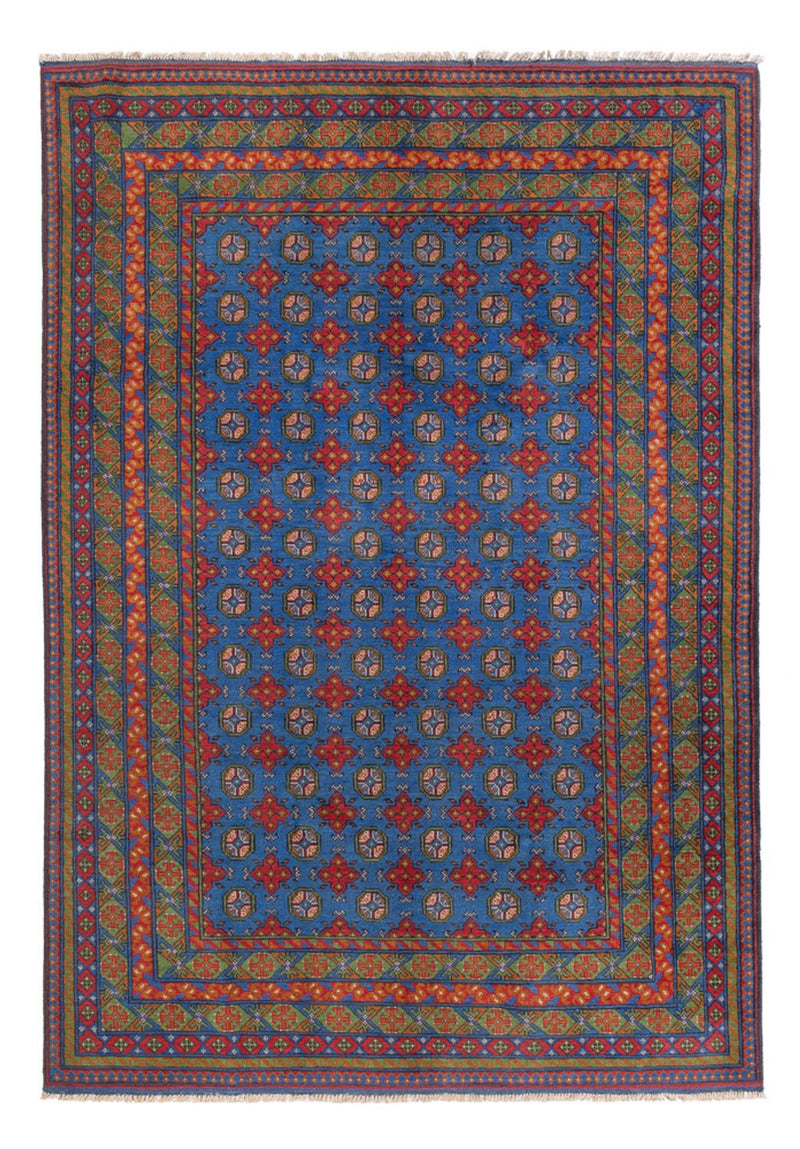 Afghan Teppich - Filpa - 296 x 203 cm - blau