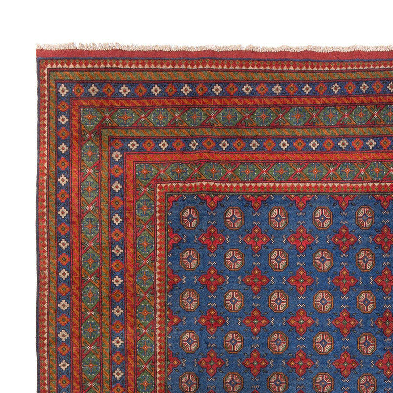 Afghan Teppich - Filpa - 394 x 303 cm - blau
