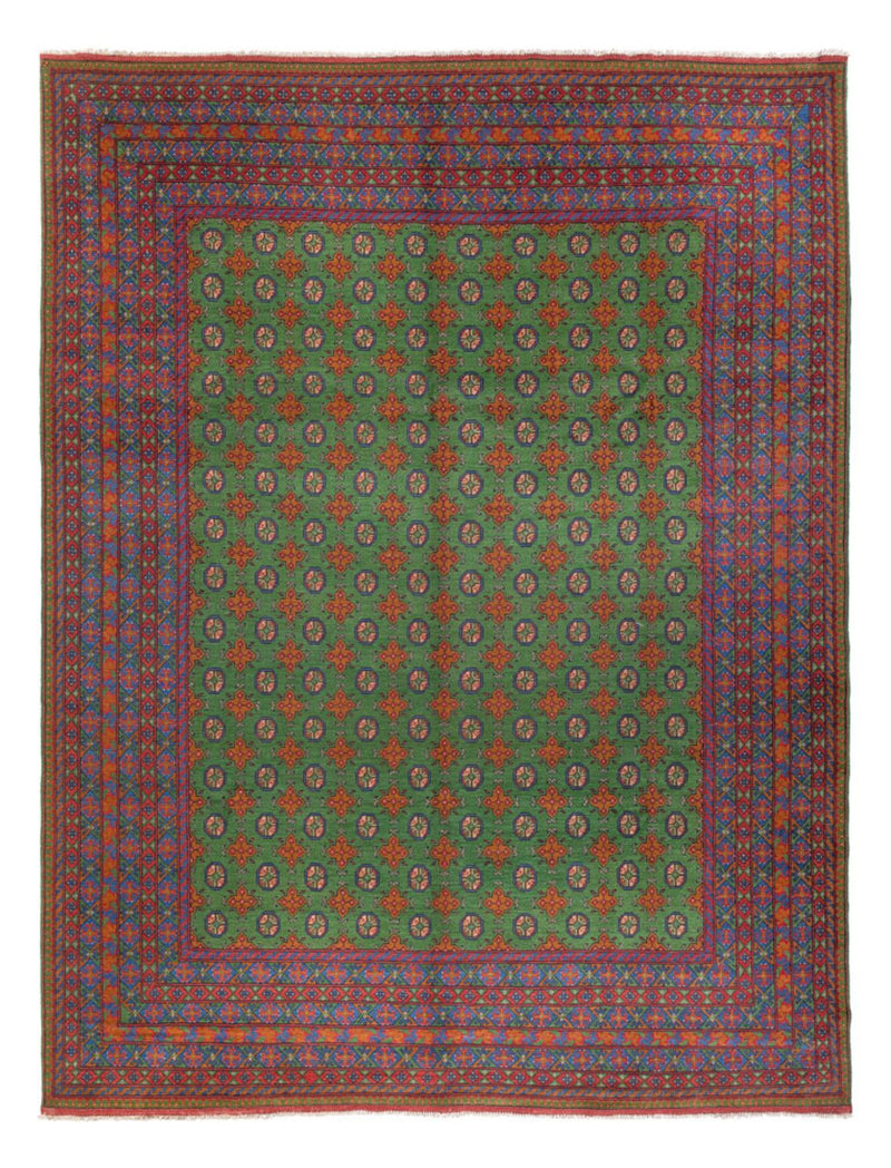 Afghan Teppich - Filpa - 393 x 296 cm - grün