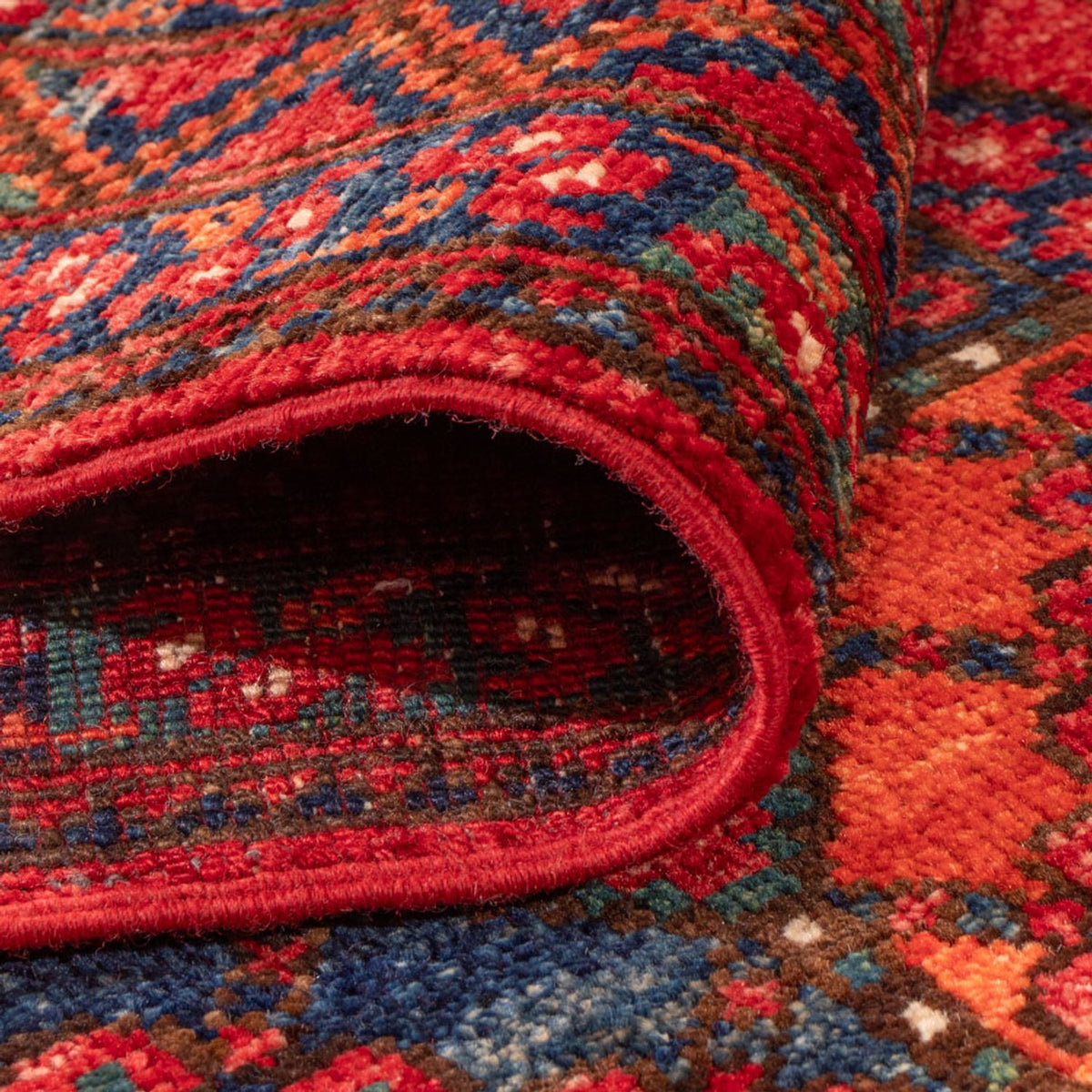 Läufer Afghan - 220 x 87 cm - rot