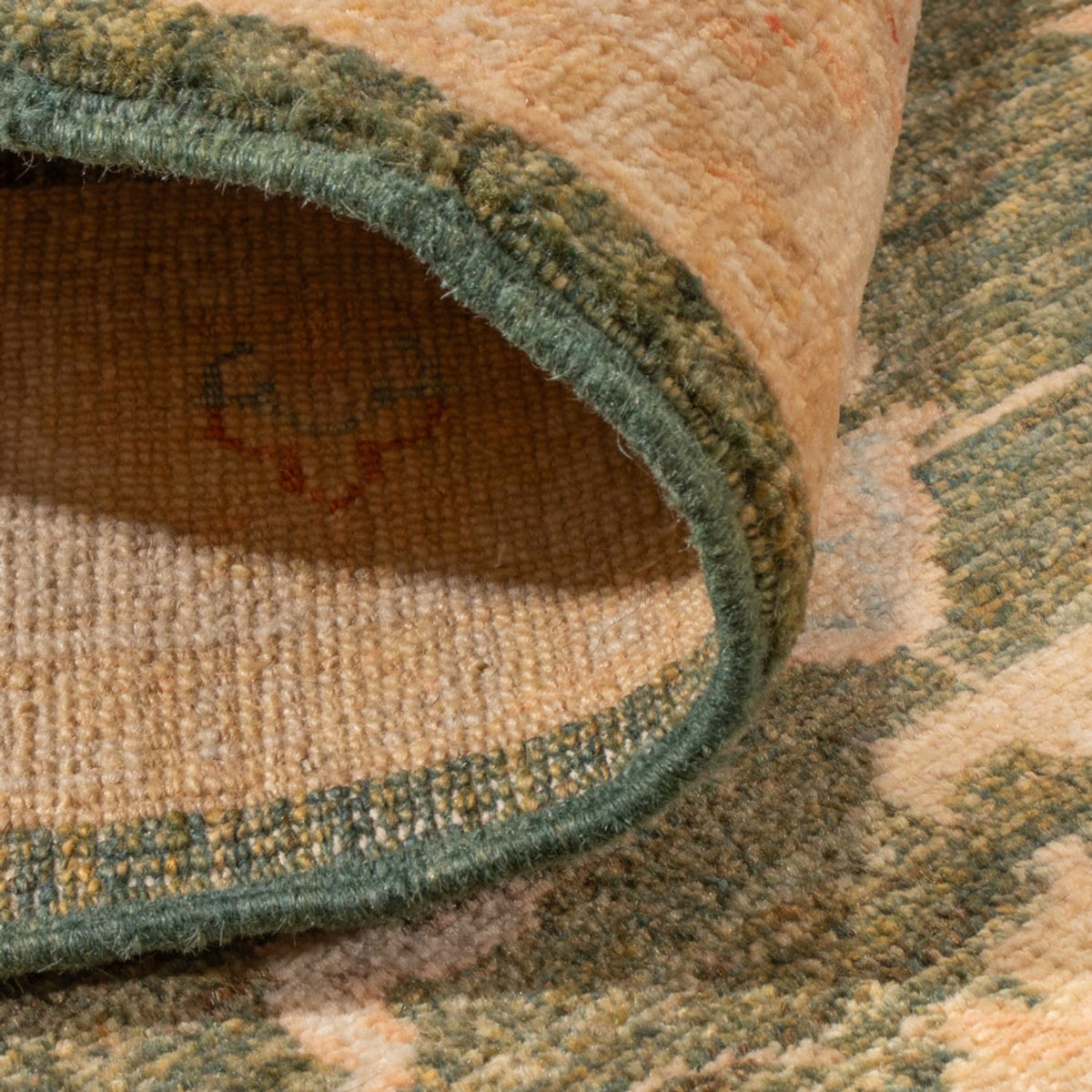 Läufer Ziegler - 295 x 83 cm - olivgrün