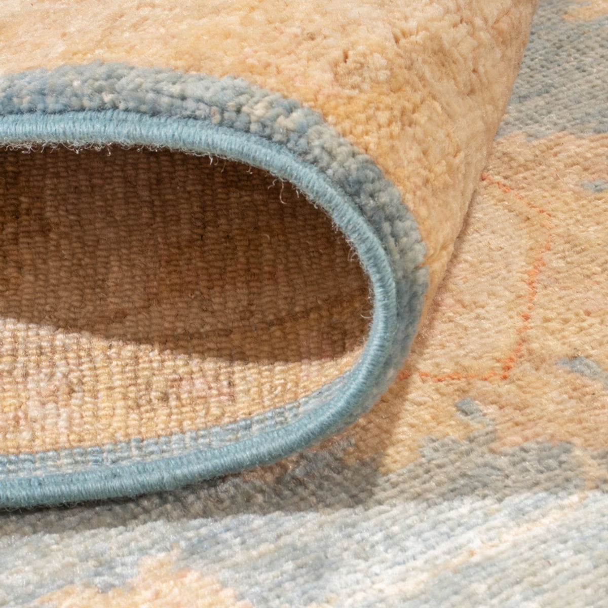 Läufer Ziegler - 412 x 154 cm - hellblau